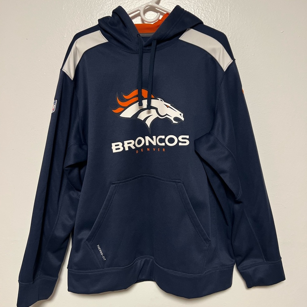 Nike Denver Broncos Men's Hoodie Therma-Fit Sweatshirt Size XLarge New NFL